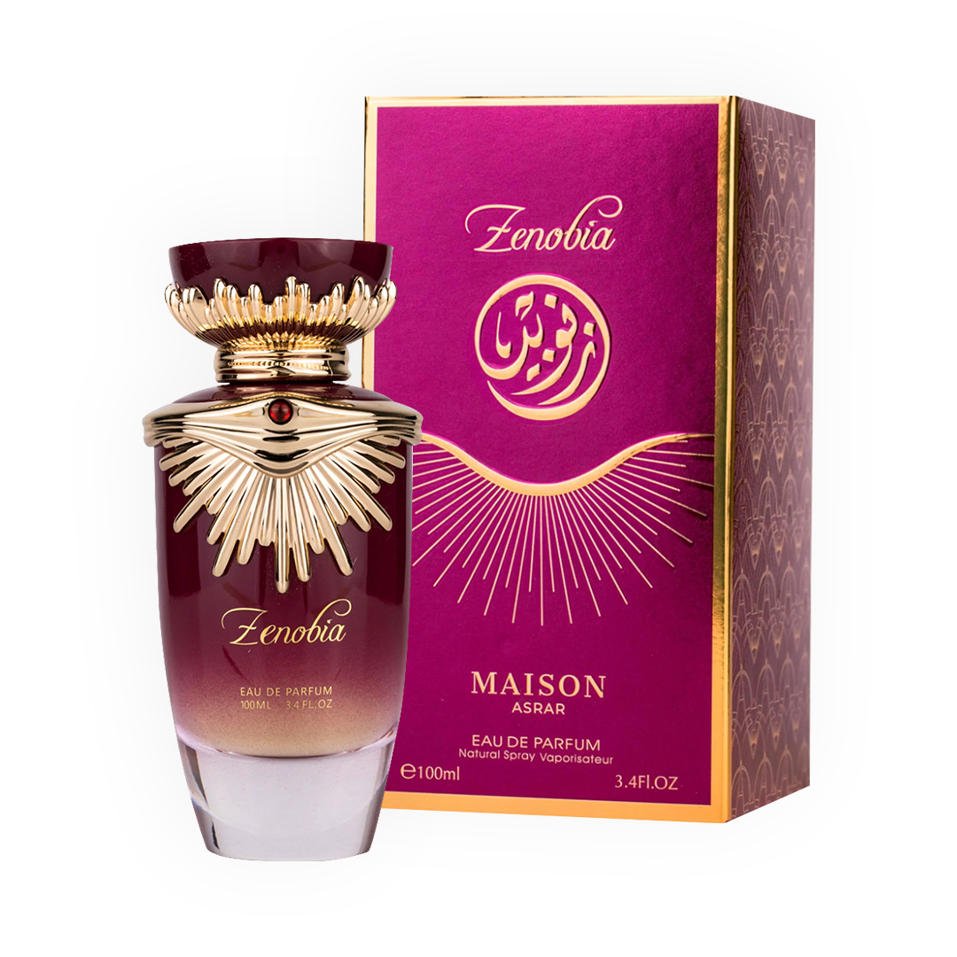 Eau de Parfum Zenobia 100ml par Gulf Orchid - Présentation avec boîte luxueuse et flacon raffiné