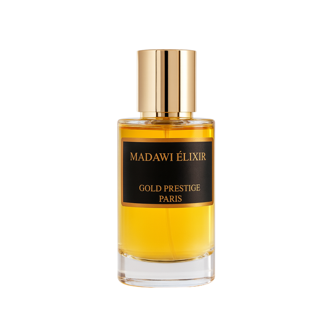 Eau de Parfum Madawi Élixir 50 ml – Gold Prestige Paris Maison Prestiria