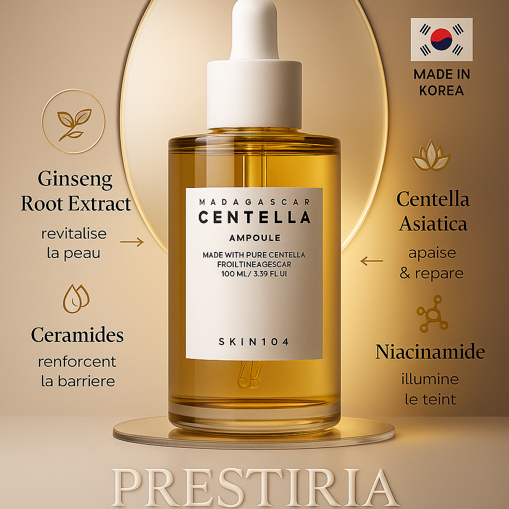 Skin1004 Madagascar Centella Ampoule – Sérum Apaisant & Réparateur Peau Sensible Maison Prestiria