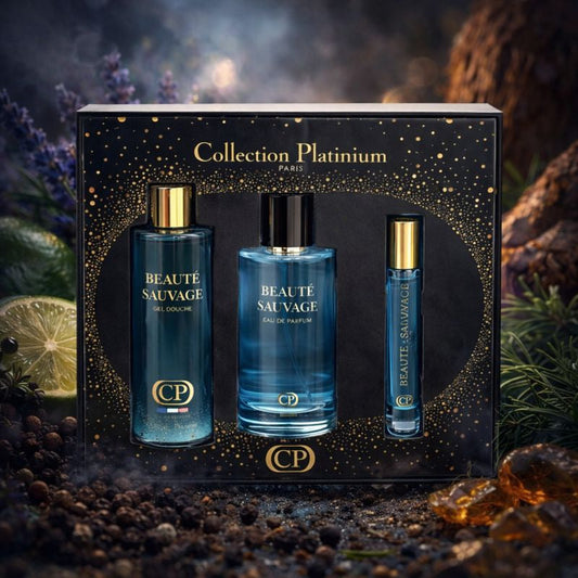 Coffret Parfum Beauté Sauvage – Collection Platinium (Paris) Maison Prestiria