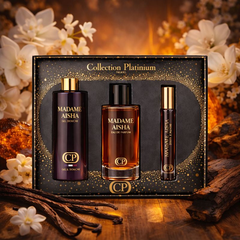 Coffret parfum Madame Aisha – Collection Platinum (Paris) Maison Prestiria
