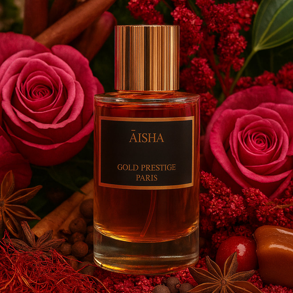 Eau de Parfum Aïsha 50 ml – Gold Prestige Paris Maison Prestiria