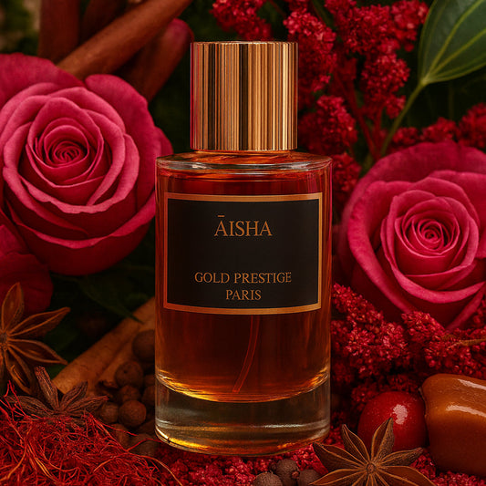 Eau de Parfum Aïsha 50 ml – Gold Prestige Paris Maison Prestiria