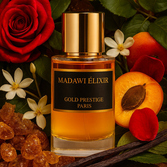Eau de Parfum Madawi Élixir 50 ml – Gold Prestige Paris Maison Prestiria