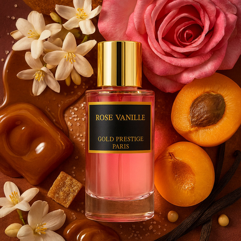 Eau de Parfum Rose Vanille 50 ml – Gold Prestige Paris Maison Prestiria