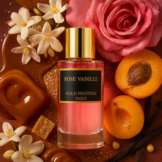 Eau de Parfum Rose Vanille 50 ml – Gold Prestige Paris Maison Prestiria