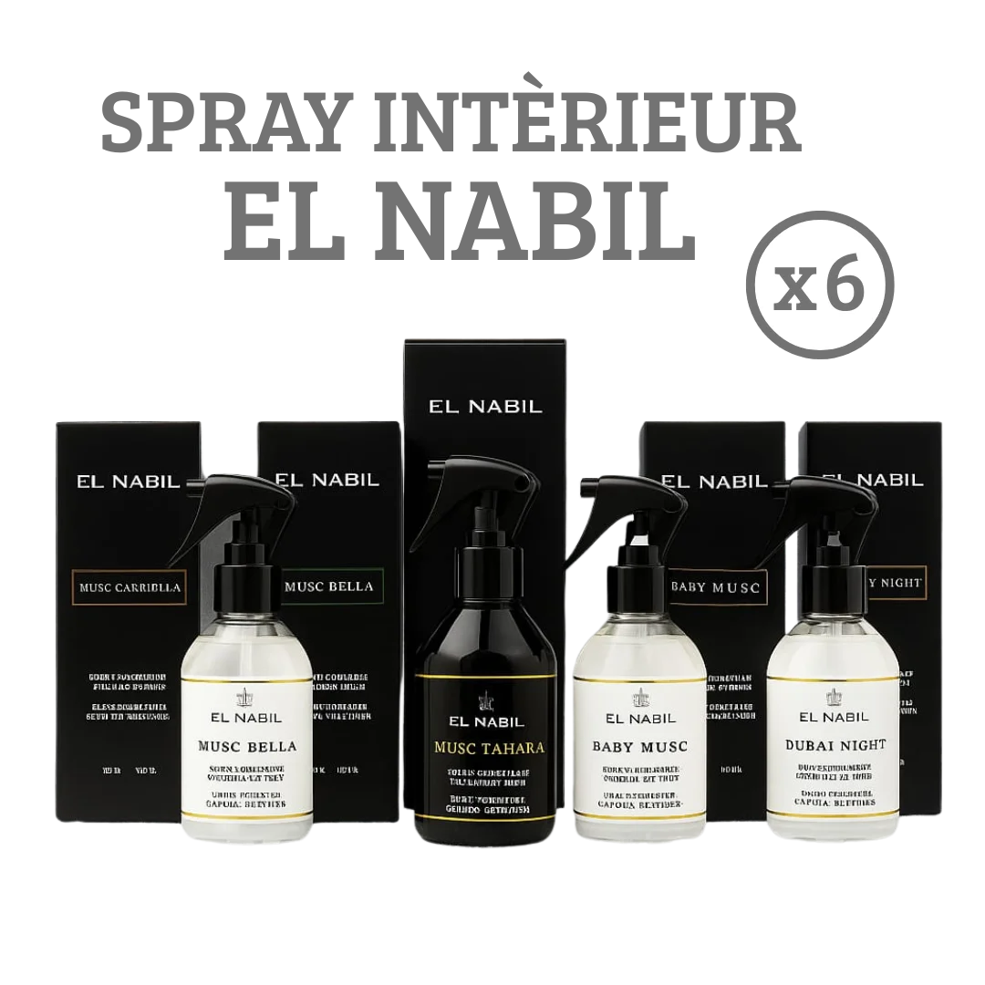 LOT DE SPRAY D’INTÉRIEUR EL NABIL X6 PIÈCES Maison Prestiria