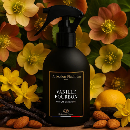 Spray d'Ambiance Parfum Vanille Bourbon 250ml Collection Platinium